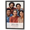 thumbnail image 1 of 21x31 Frame Black Charcoal Grey Wood Textured Picture Frame | 0.75 Inch Moulding Width | Gunmetal, 1 of 8