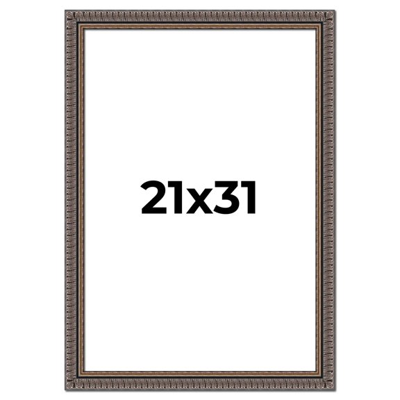 21x31 Frame Black Feather Payton Ornate Solid Wood Picture Frame Width 1.75 Inches | Interior Depth