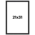 thumbnail image 1 of 21x31 Frame Black Real Wood Picture Frame Width 1.25 Inches | Interior Frame Depth 0.5 Inches |, 1 of 8