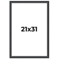 thumbnail image 1 of 21x31 Frame Black Real Wood Picture Frame Width 1.25 inches | Interior Frame Depth 0.5 inches |, 1 of 8