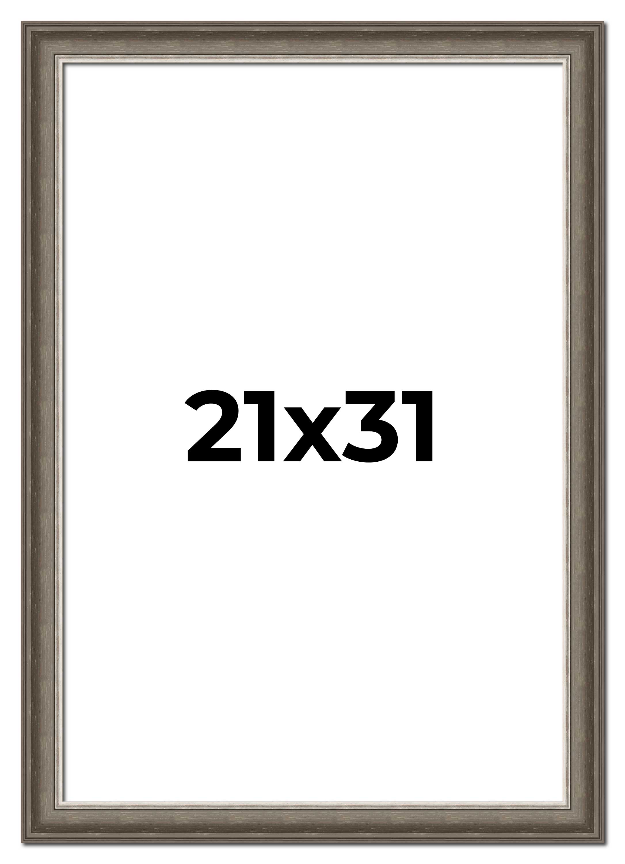 21x31 Frame Brown Solid Wood Picture Frame | 1.75 Inch Moulding Width ...