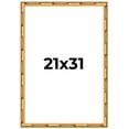 thumbnail image 1 of 21x31 Frame Gold Bamboo Solid Wood Picture Frame | 1 Inch Moulding Width | Interior Frame Depth, 1 of 8