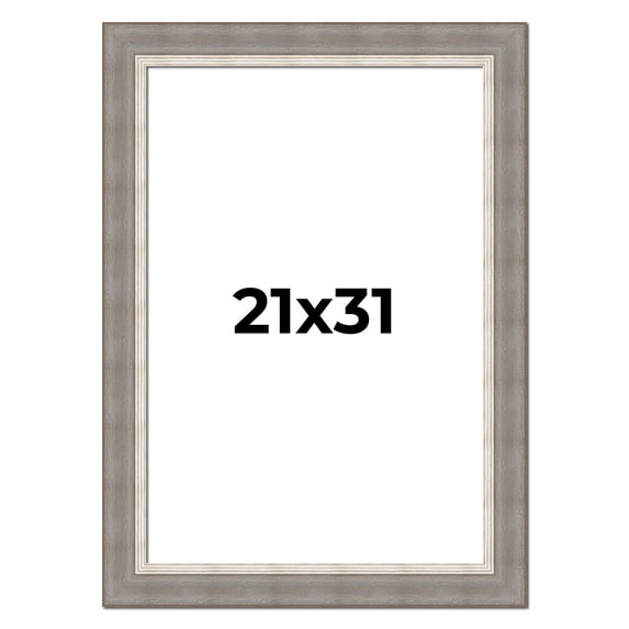 21x31 Frame Grey Real Wood Picture Frame Width 2.75 Inches | Interior Frame Depth 0.5 Inches |