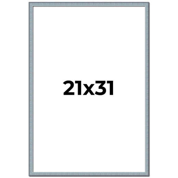21x31 Frame Rustic Sky Blue Solid Wood Picture Frame | 0.75 Inch Moulding Width |Includes UV