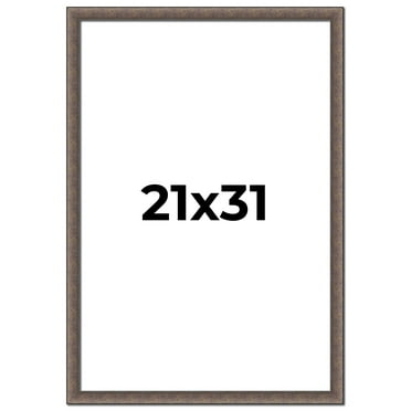 21x31 Frame Silver Real Wood Picture Frame Width 1.25 Inches | Interior Frame Depth 0.5 Inches |