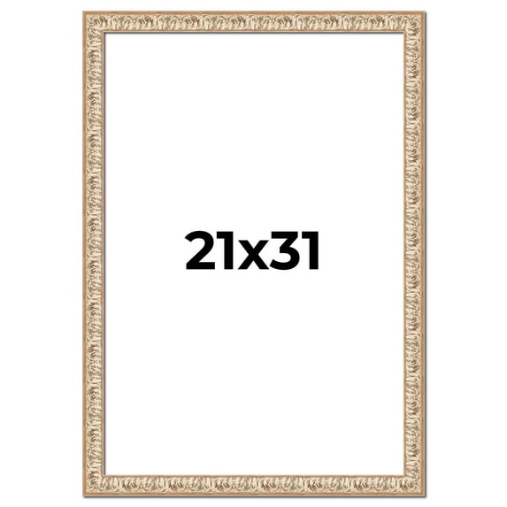 21x31 Frame White Real Wood Picture Frame Width 1.5 inches | Interior Frame Depth 0.5 inches |