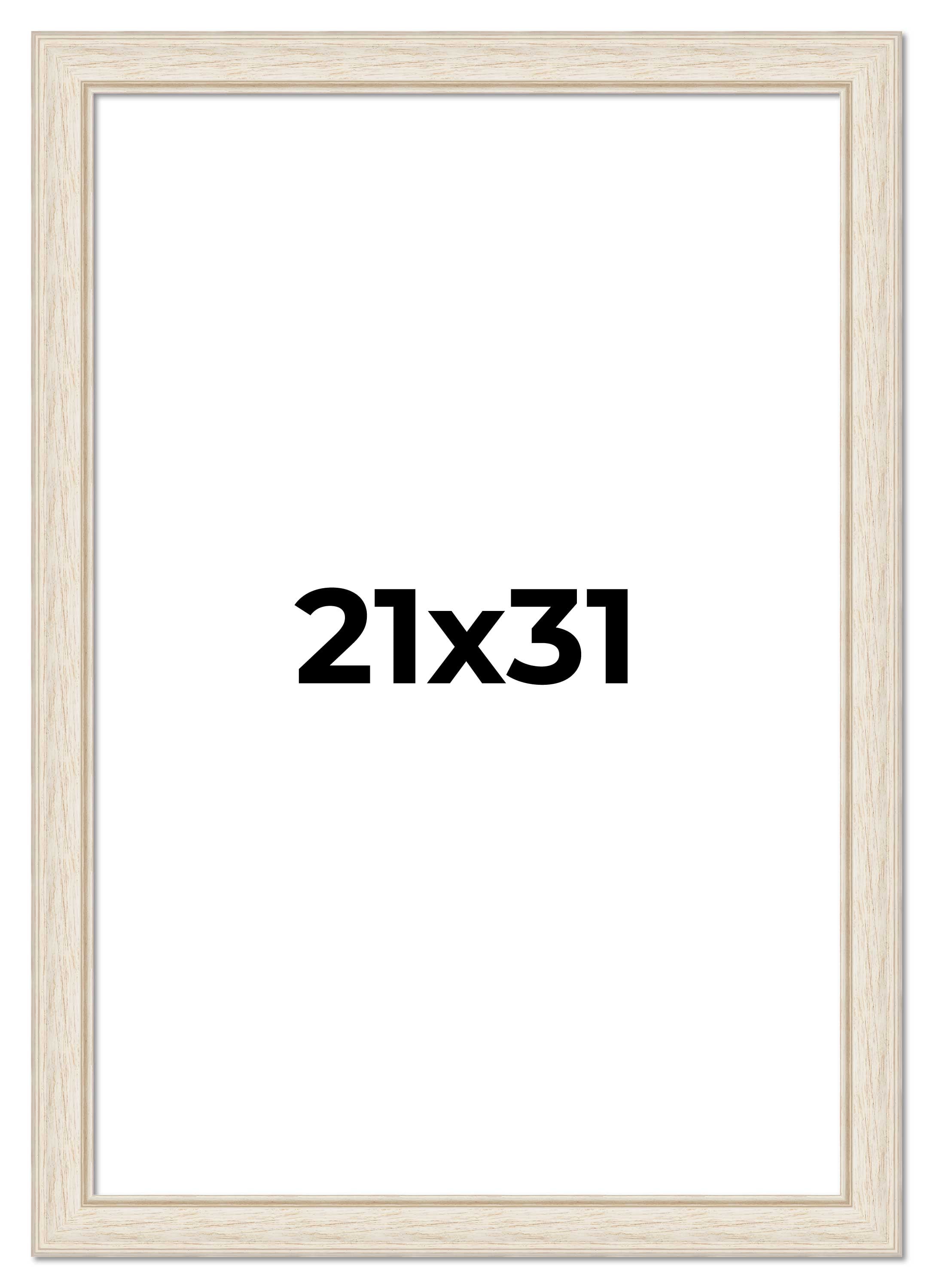 21x31 Frame White Real Wood Picture Frame Width 1.75 inches
