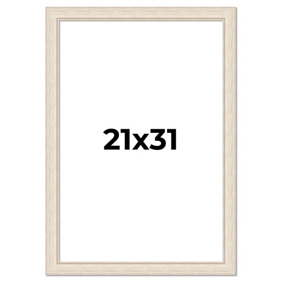 21x31 Frame White Real Wood Picture Frame Width 1.75 inches | Interior Frame Depth 0.5 inches |