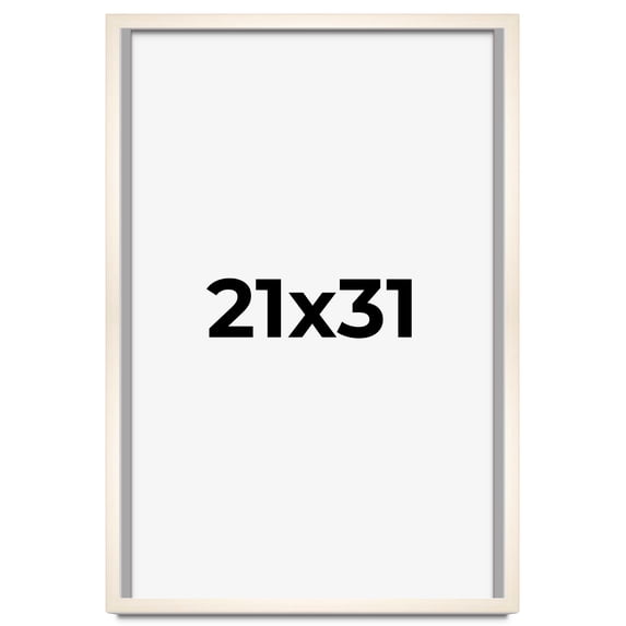 21x31 Frame White Wheat Solid Wood Picture Frame | Moulding Width 0.75 Inches | Interior Depth 0.5