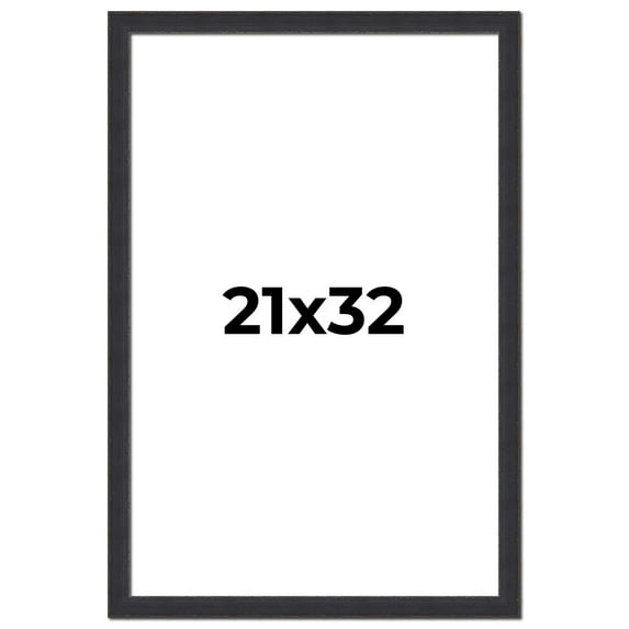 21x32 Frame Black Real Wood Picture Frame Width 1.25 Inches | Interior Frame Depth 0.5 Inches |