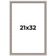 thumbnail image 1 of 21x32 Frame Grey Real Wood Picture Frame Width 1.25 inches | Interior Frame Depth 0.5 inches | Hans, 1 of 8