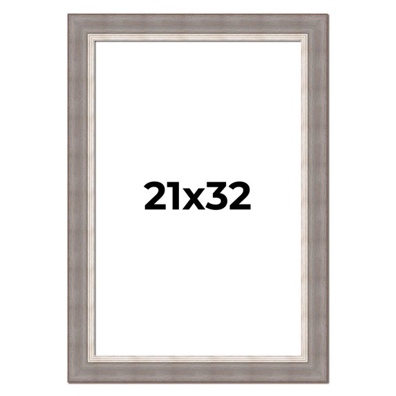 21x32 Frame Grey Real Wood Picture Frame Width 2.75 Inches | Interior Frame Depth 0.5 Inches |