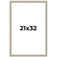 thumbnail image 1 of 21x32 Frame Grey Solid Wood Picture Frame Width 1 Inches | Interior Frame Depth 0.5 Inches |, 1 of 8