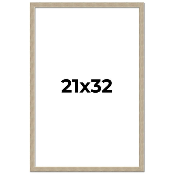 21x32 Frame Grey Solid Wood Picture Frame Width 1 Inches | Interior Frame Depth 0.5 Inches |
