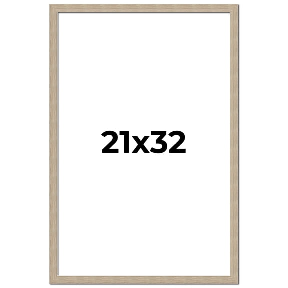 21x32 Frame Grey Solid Wood Picture Frame Width 1 Inches | Interior Frame Depth 0.5 Inches |