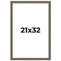 21x32 Frame Silver Real Wood Picture Frame Width 1.25 Inches | Interior Frame Depth 0.5 Inches |