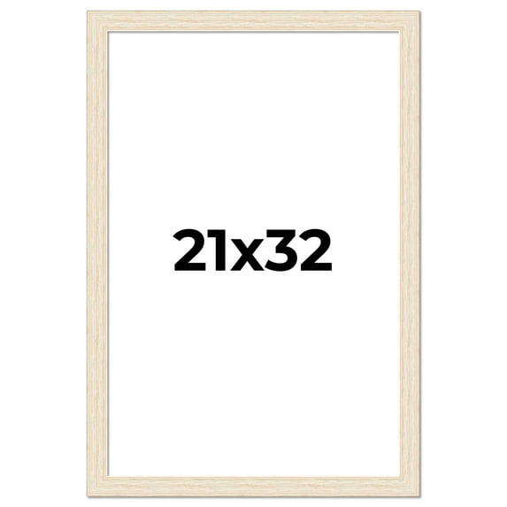 21x32 Frame White Real Wood Picture Frame Width 1.5 inches | Interior Frame Depth 0.5 inches | Barn
