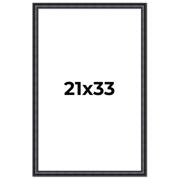 21x33 Frame Black Real Wood Picture Frame Width 1.25 inches | Interior Frame Depth 0.5 inches |