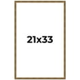 thumbnail image 1 of 21x33 Frame Gold Picture Frame - Complete Modern Photo Frame Includes UV Acrylic Shatter Guard, 1 of 8