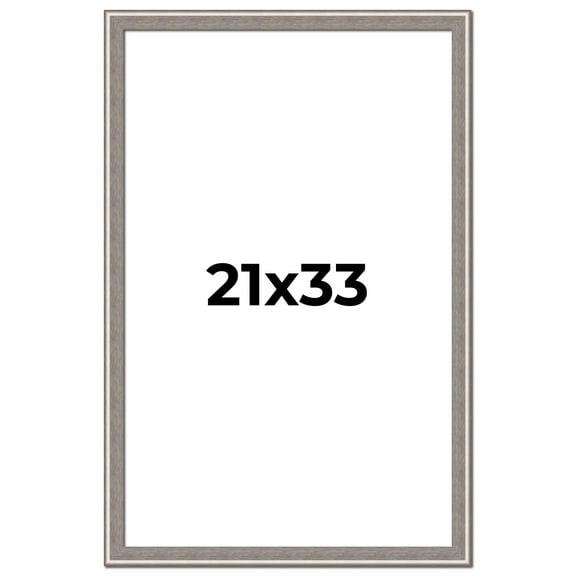 21x33 Frame Grey Real Wood Picture Frame Width 1.25 inches | Interior Frame Depth 0.5 inches | Hans