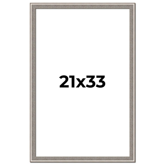 21x33 Frame Grey Real Wood Picture Frame Width 1.25 inches | Interior Frame Depth 0.5 inches | Hans