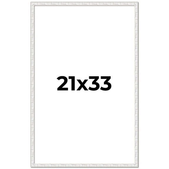 21x33 Frame White Real Wood Picture Frame Width 0.75 inches | Interior Frame Depth 0.5 inches |