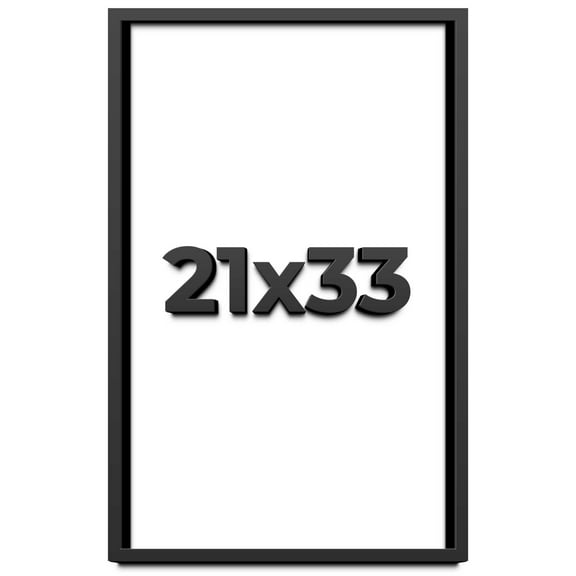 21x33 Shadow Box Frame Black | 2 Inches Deep Real Wood Contemporary Shadowbox Display Frame | UV