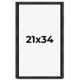 thumbnail image 1 of 21x34 Frame Black Charcoal Grey Wood Textured Picture Frame | 0.75 Inch Moulding Width | Gunmetal, 1 of 8