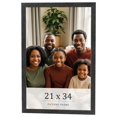 thumbnail image 1 of 21x34 Frame Black Charcoal Grey Wood Textured Picture Frame | 0.75 Inch Moulding Width | Gunmetal, 1 of 8