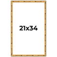 thumbnail image 1 of 21x34 Frame Gold Bamboo Solid Wood Picture Frame | 1 Inch Moulding Width | Interior Frame Depth, 1 of 8