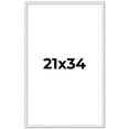 thumbnail image 1 of 21x34 Frame White Real Wood Picture Frame Width 0.75 inches | Interior Frame Depth 0.5 inches |, 1 of 8