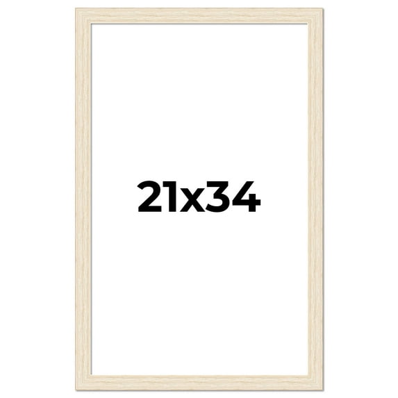 21x34 Frame White Real Wood Picture Frame Width 1.5 inches | Interior Frame Depth 0.5 inches | Barn