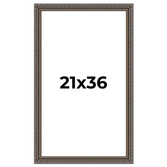 21x36 Frame Black Feather Payton Ornate Solid Wood Picture Frame Width 1.75 Inches | Interior Depth