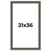 21x36 Frame Black Feather Payton Ornate Solid Wood Picture Frame Width 1.75 Inches | Interior Depth