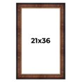 thumbnail image 1 of 21x36 Frame Brown Walnut Gold Ornate Trim Solid Wood Plein Air Picture Frame | 3 Inch Moulding, 1 of 8