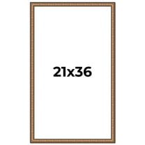 21x36 Frame Gold Real Wood Picture Frame Width 1.25 inches | Interior Frame Depth 0.5 inches |