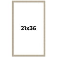thumbnail image 1 of 21x36 Frame Grey Solid Wood Picture Frame Width 1 Inches | Interior Frame Depth 0.5 Inches |, 1 of 8