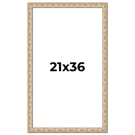 21x36 Frame White Real Wood Picture Frame Width 1.5 inches | Interior Frame Depth 0.5 inches |