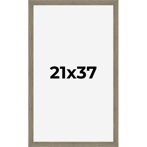 21x37 Frame Gray Barnwood Rustic Solid Wood Picture Frame | 1.5 Inch Moulding Width | Includes UV