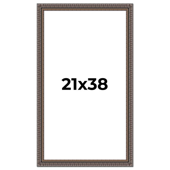 21x38 Frame Black Feather Payton Ornate Solid Wood Picture Frame Width 1.75 Inches | Interior Depth