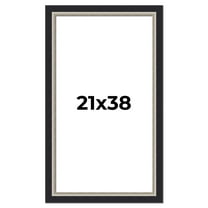 21x38 Frame Black Real Wood Picture Frame Width 2.25 Inches | Interior Frame Depth 0.5 Inches |