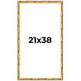 thumbnail image 1 of 21x38 Frame Gold Bamboo Solid Wood Picture Frame | 1 Inch Moulding Width | Interior Frame Depth, 1 of 8