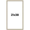 thumbnail image 1 of 21x38 Frame Grey Solid Wood Picture Frame Width 1 Inches | Interior Frame Depth 0.5 Inches |, 1 of 8