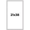 thumbnail image 1 of 21x38 Frame Silver Inner Slope Bevel Picture Frame | 1 Inch Moulding Width | 0.75 Inch Rabbet Depth, 1 of 8