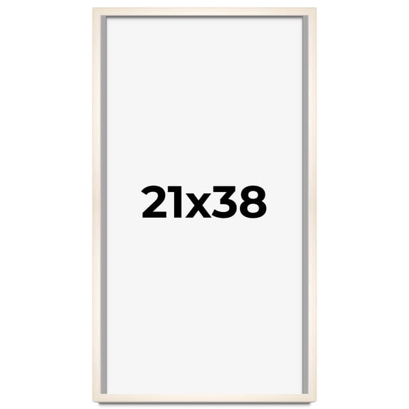 21x38 Frame White Wheat Solid Wood Picture Frame | Moulding Width 0.75 Inches | Interior Depth 0.5