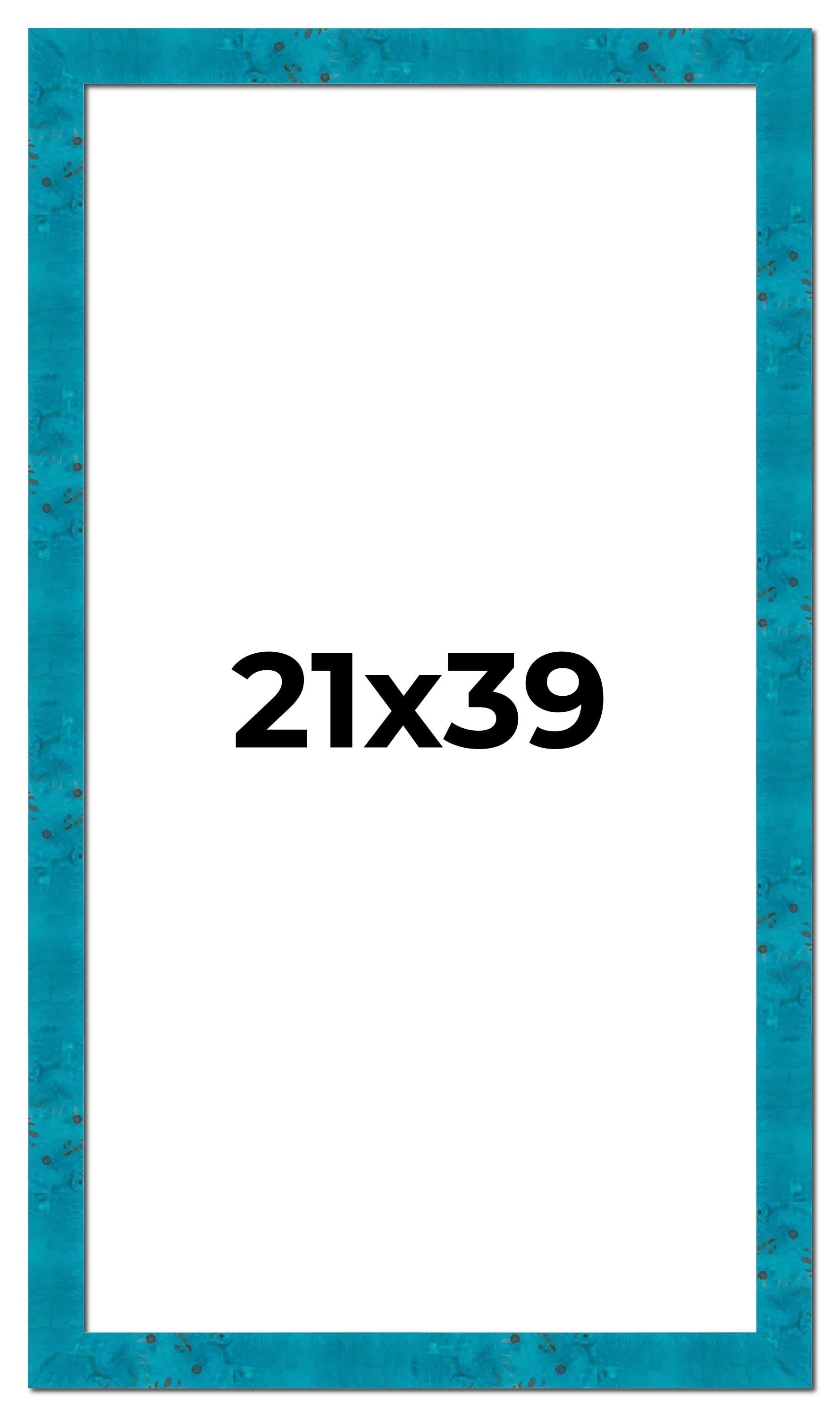 21x39 Frame Blue Teal Burl Wood Picture Frame | 1.75 Inch Moulding ...