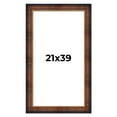thumbnail image 1 of 21x39 Frame Brown Walnut Gold Ornate Trim Solid Wood Plein Air Picture Frame | 3 Inch Moulding, 1 of 8