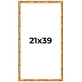 thumbnail image 1 of 21x39 Frame Gold Bamboo Solid Wood Picture Frame | 1 Inch Moulding Width | Interior Frame Depth, 1 of 8