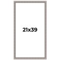 thumbnail image 1 of 21x39 Frame Grey Real Wood Picture Frame Width 1.25 inches | Interior Frame Depth 0.5 inches | Hans, 1 of 8