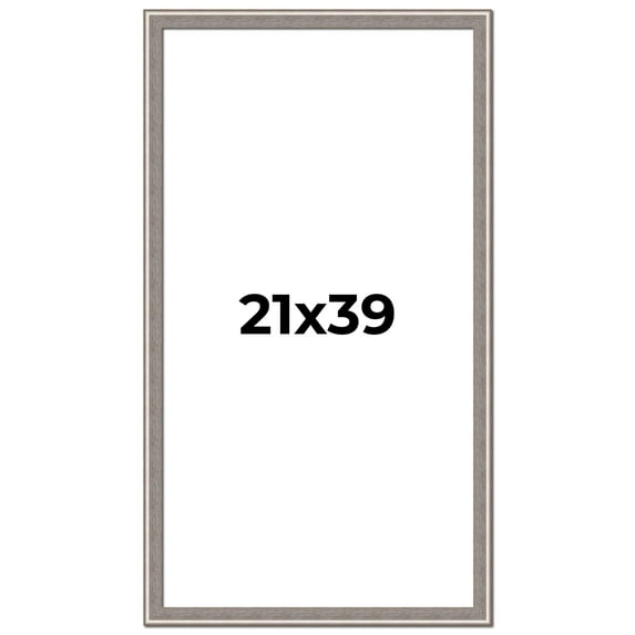 21x39 Frame Grey Real Wood Picture Frame Width 1.25 inches | Interior Frame Depth 0.5 inches | Hans
